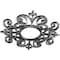 Ekena Millwork Dijon Architectural Grade PVC Pierced Ceiling Medallion, Antiqued Silver, 18"OD x 5 7/8"ID x 1/2"P CMPP18DIASV - alternate 3